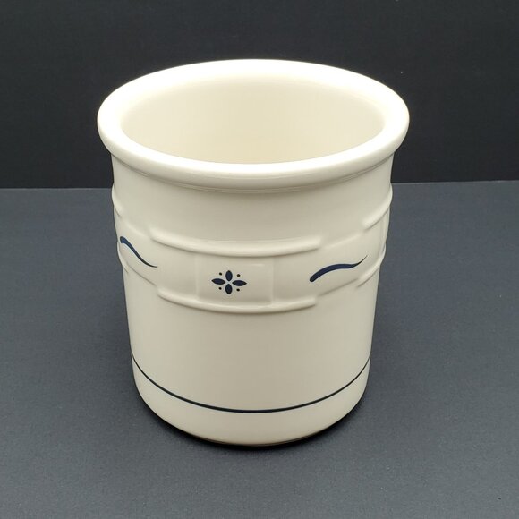 Longaberger Woven Traditions Classic Blue Utensil Crock Utensil Holder - Picture 2 of 8